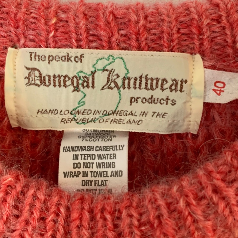 The Peak of Donegal Knitwear mohair/wool blend sweater - Picture 2 of 6